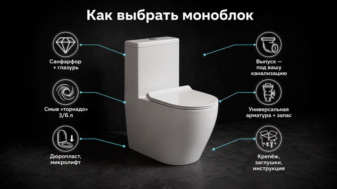 как выбрать унитаз моноблок