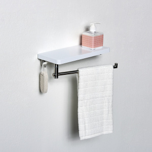 Полочка в ванную комнату Cebien с держателем для полотенца SR-001 | Официальный магазин SensPa